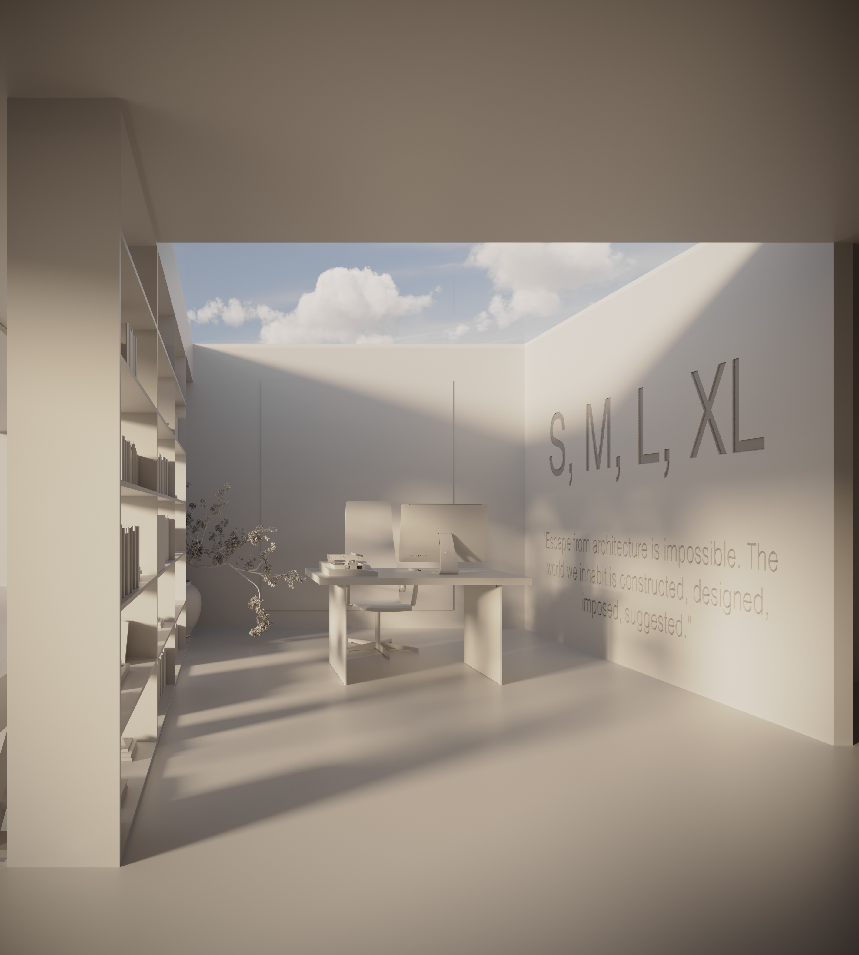 Studio — clay render